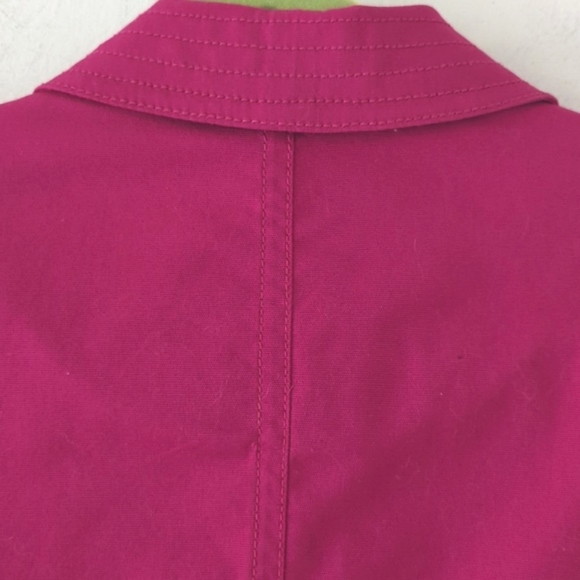 Talbots Cotton Fuchsia Gold Button Jacket - Picture 5 of 15